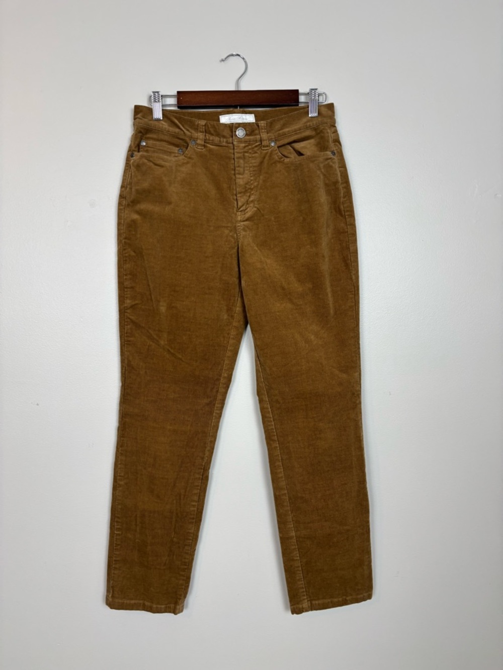 Brooks Brothers Pants Womens 4 Brown Stretch Cotton Corduroy 5 Pocket Straight